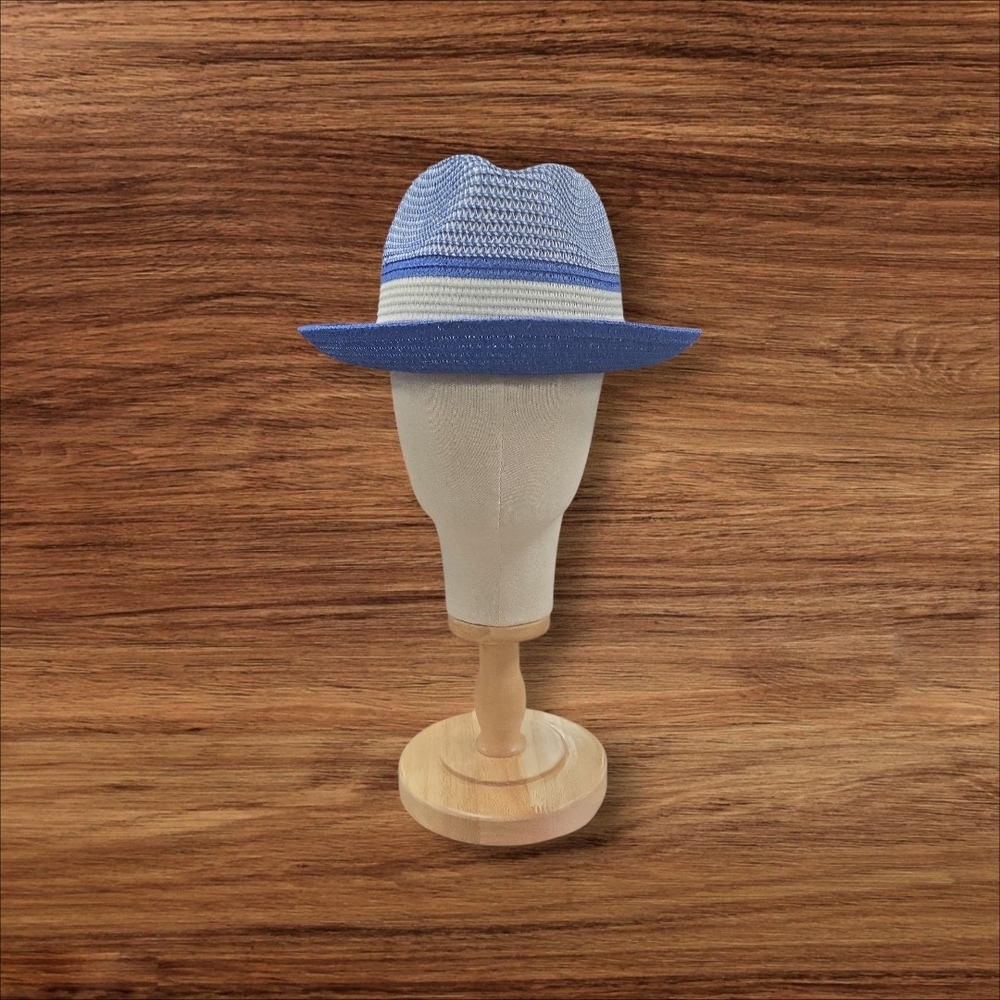 BRUNO CAPELO DANTE SEMI-CRUSHABLE FEDORA PINCH FRONT SNAP BRIM ROYAL WHITE DA222